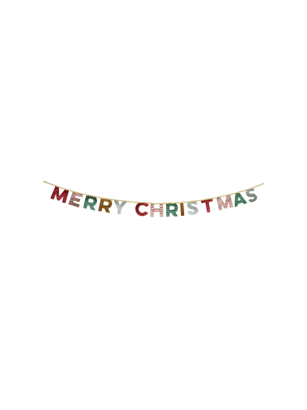 Merry Christmas Velvet Pennant Garland