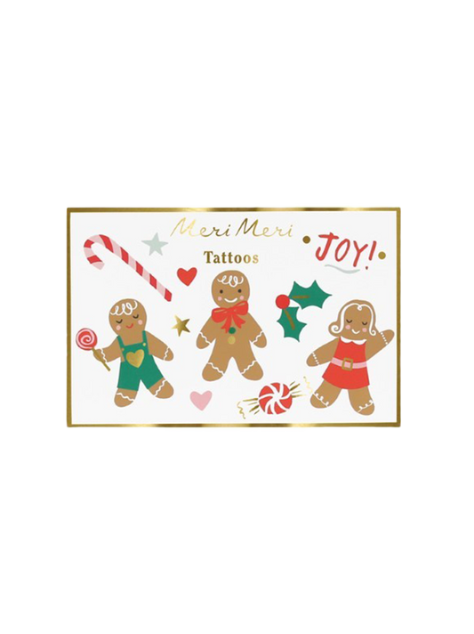 Gingerbread Temporary Tattoos