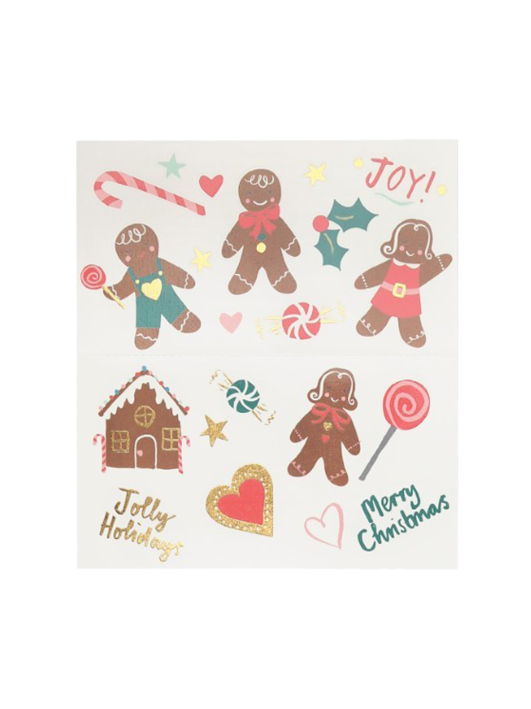 Gingerbread Temporary Tattoos