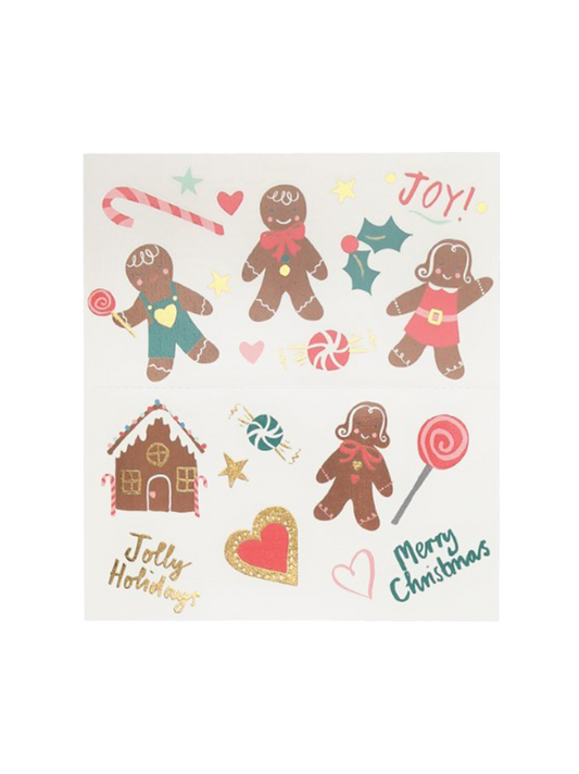 Gingerbread Temporary Tattoos