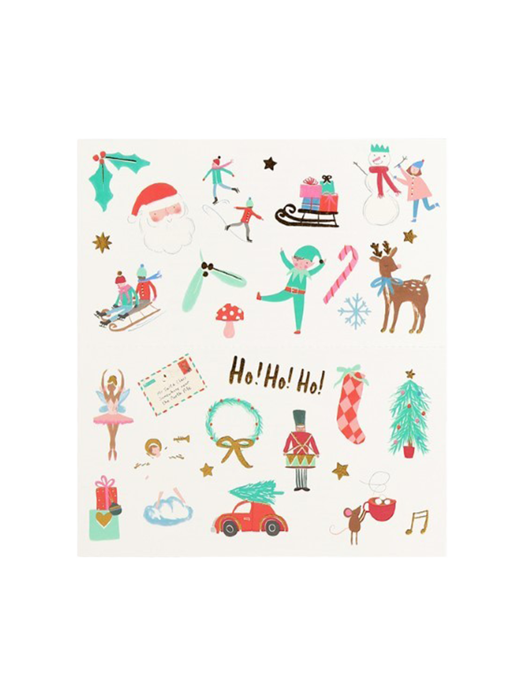 Mixed Icon Christmas Temporary Tattoos