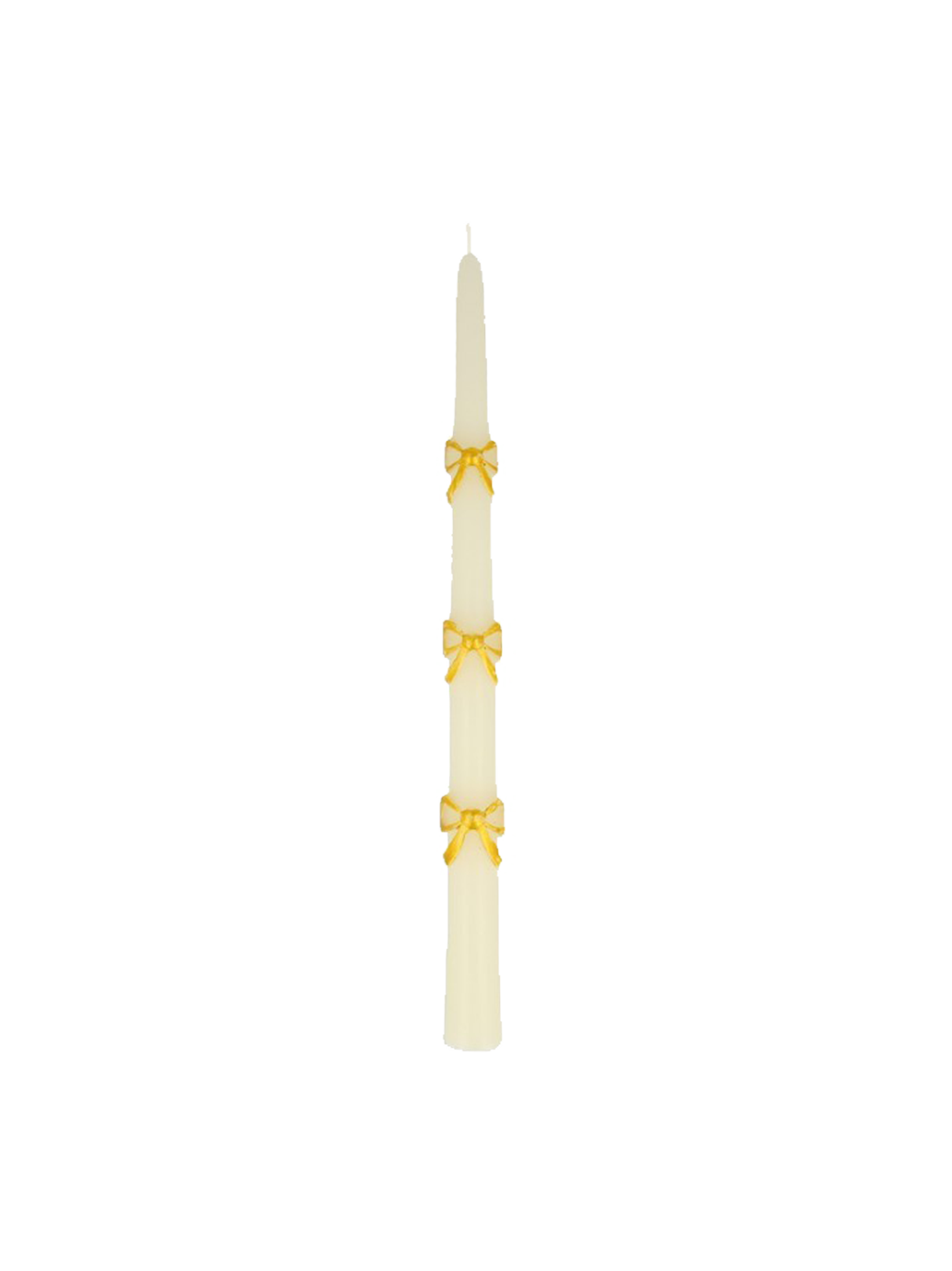 Gold Bow Taper Candles