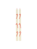 Velas de mesa con forma de bastón de caramelo