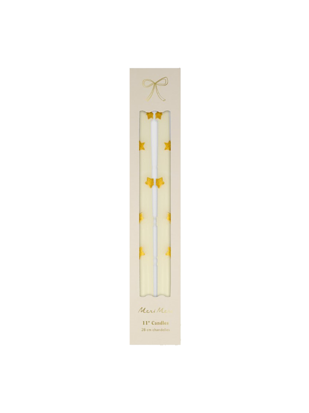 Gold Star Taper Candles