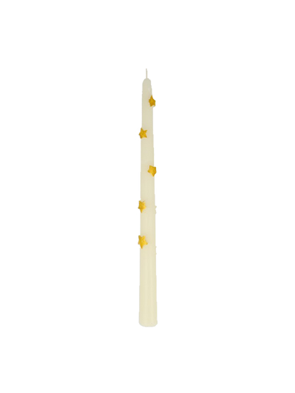 Gold Star Taper Candles