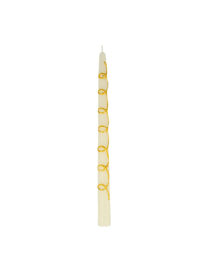 Gold Swirl Taper Candles