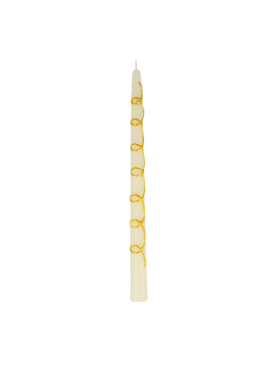 Gold Swirl Taper Candles