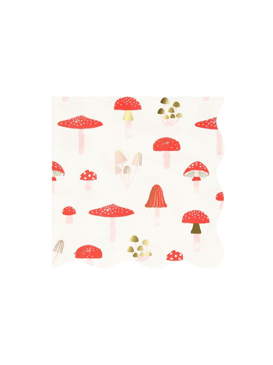 Merry Mushrooms Large Napkins