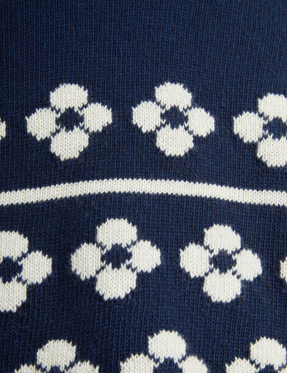 Maglione in lana lavorato a maglia con fiori