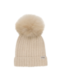 Cappello lavorato a maglia con pompon in alpaca