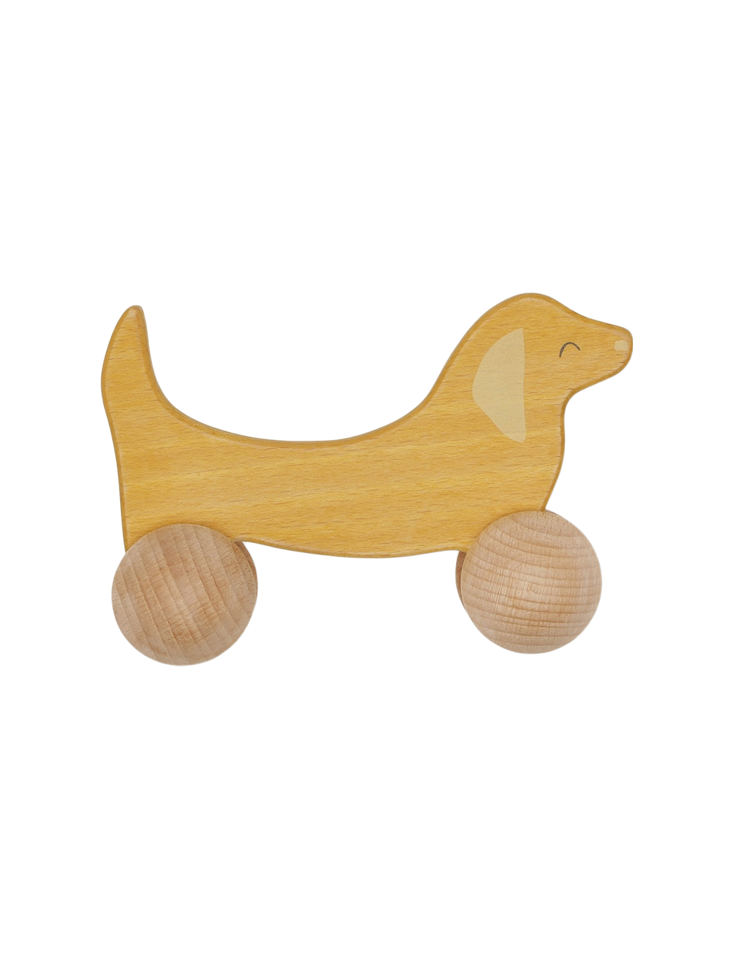 juguete de madera sobre ruedas