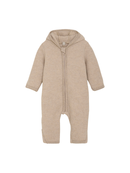 Pram Suit Ears Wool Fleece