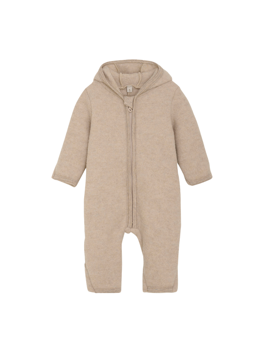 Pram Suit Ears Wool Fleece