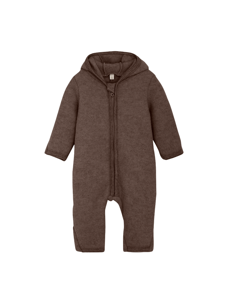 Pram Suit Ears Wool Fleece