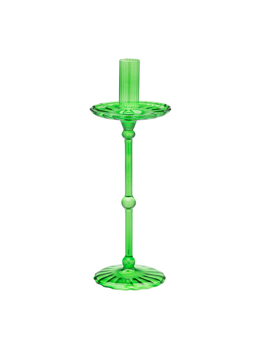 Glass candle holder