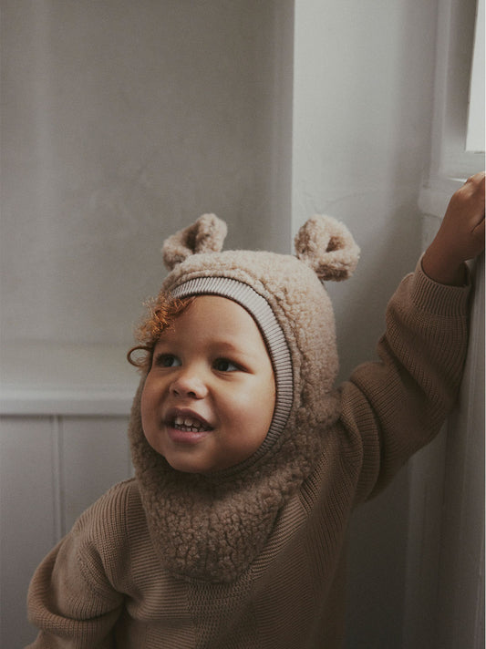 Balaclava Ears Wool Teddy