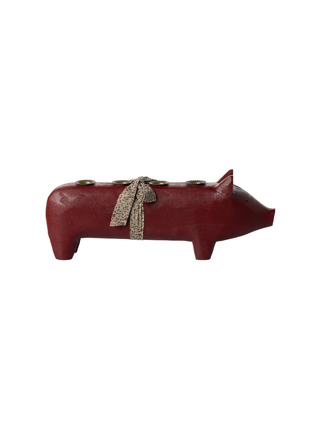 Wooden pig candle holder Large