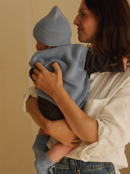 Gorro de merino para recién nacidos 0+