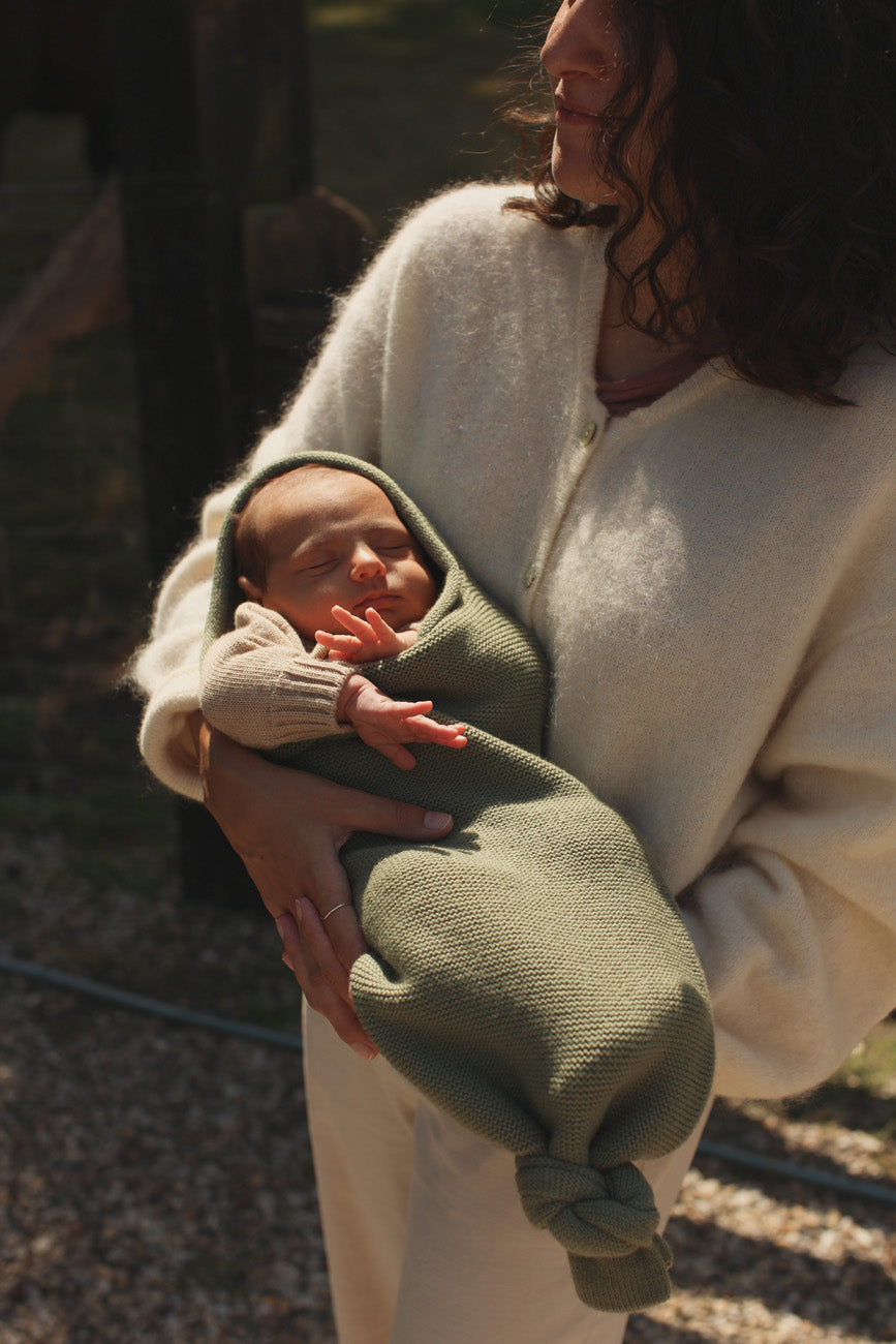 coperta - bozzolo per neonati in lana merino