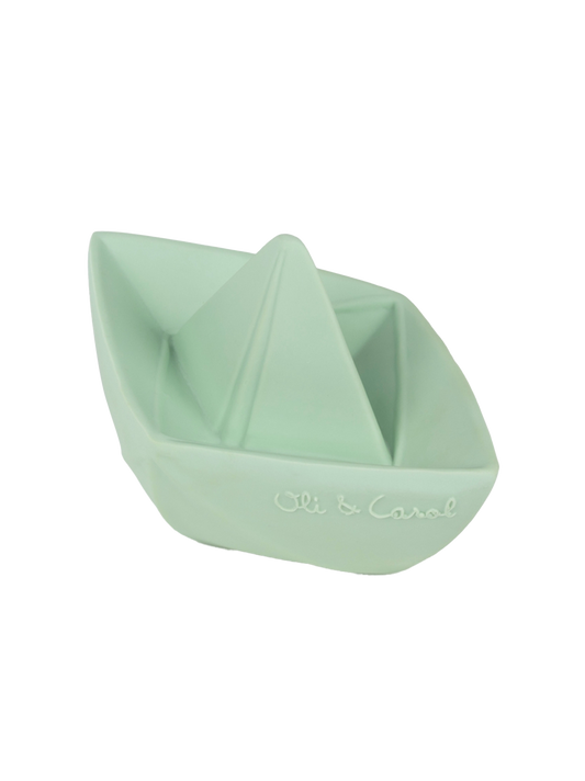 Origami Boat rubber bath toy