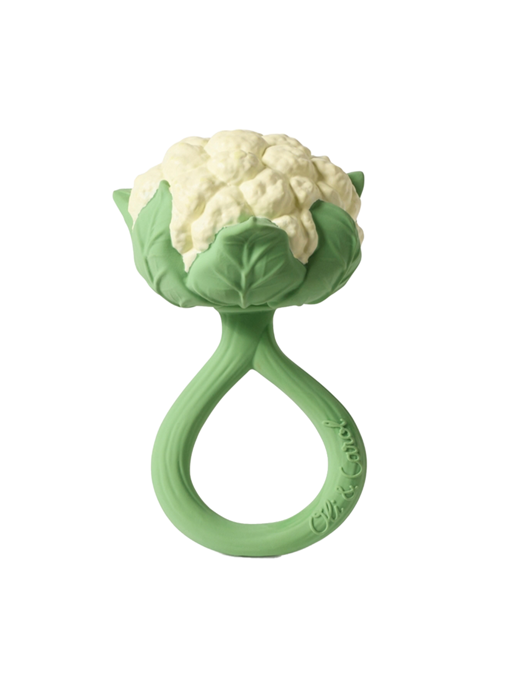 Rubber rattle teething toy