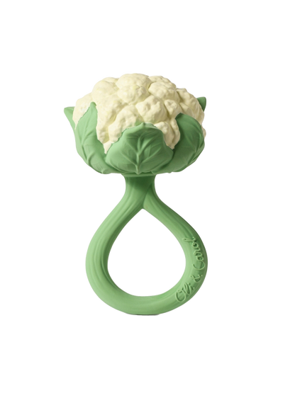 Rubber rattle teething toy