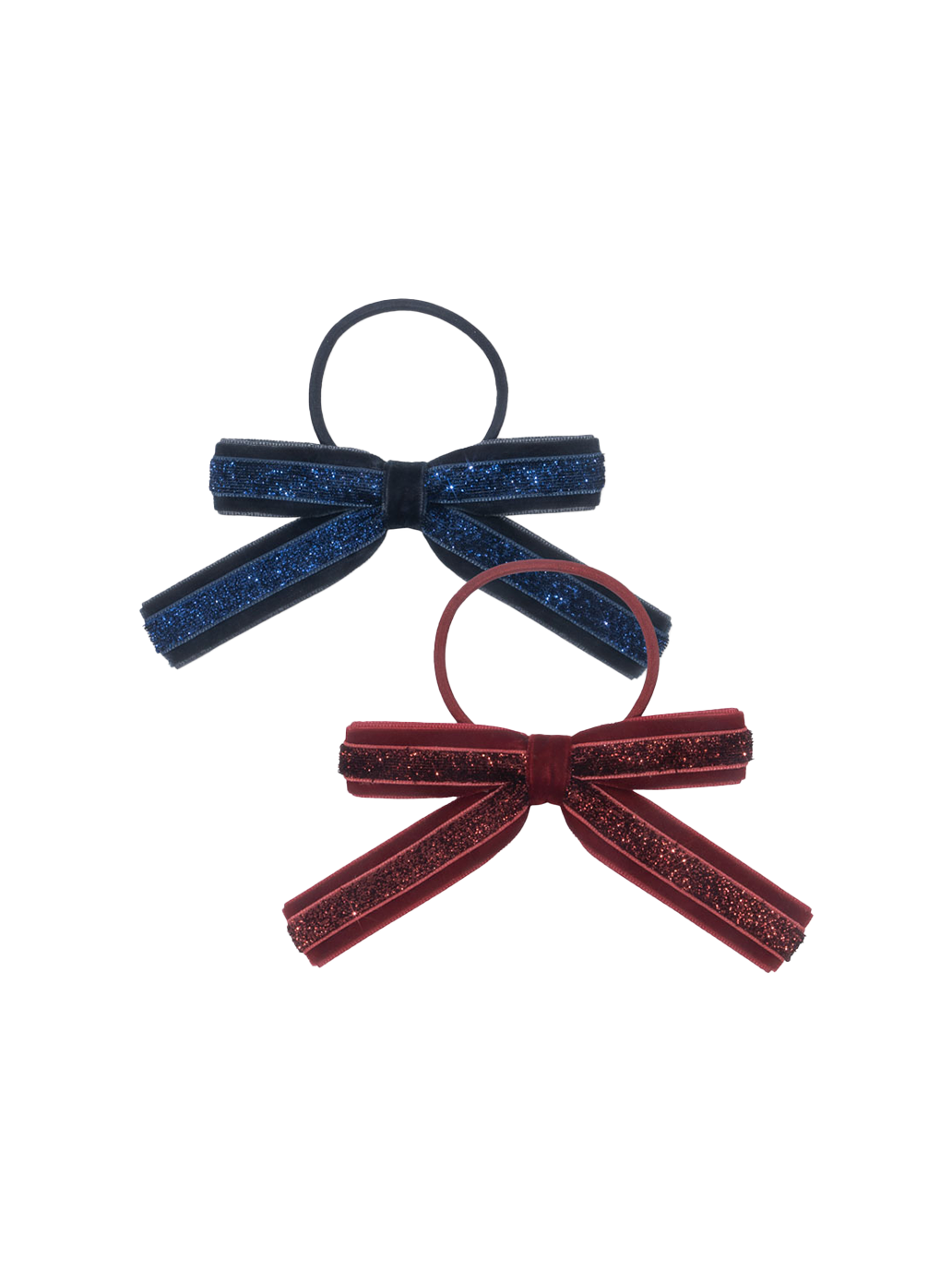 2-pack Velvet bow elastic