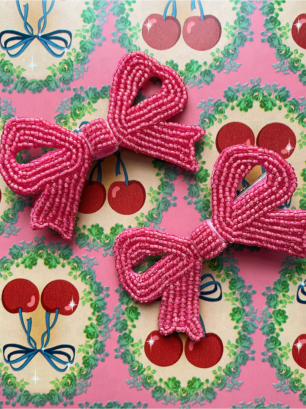 2-pack Pearly bow hair clips