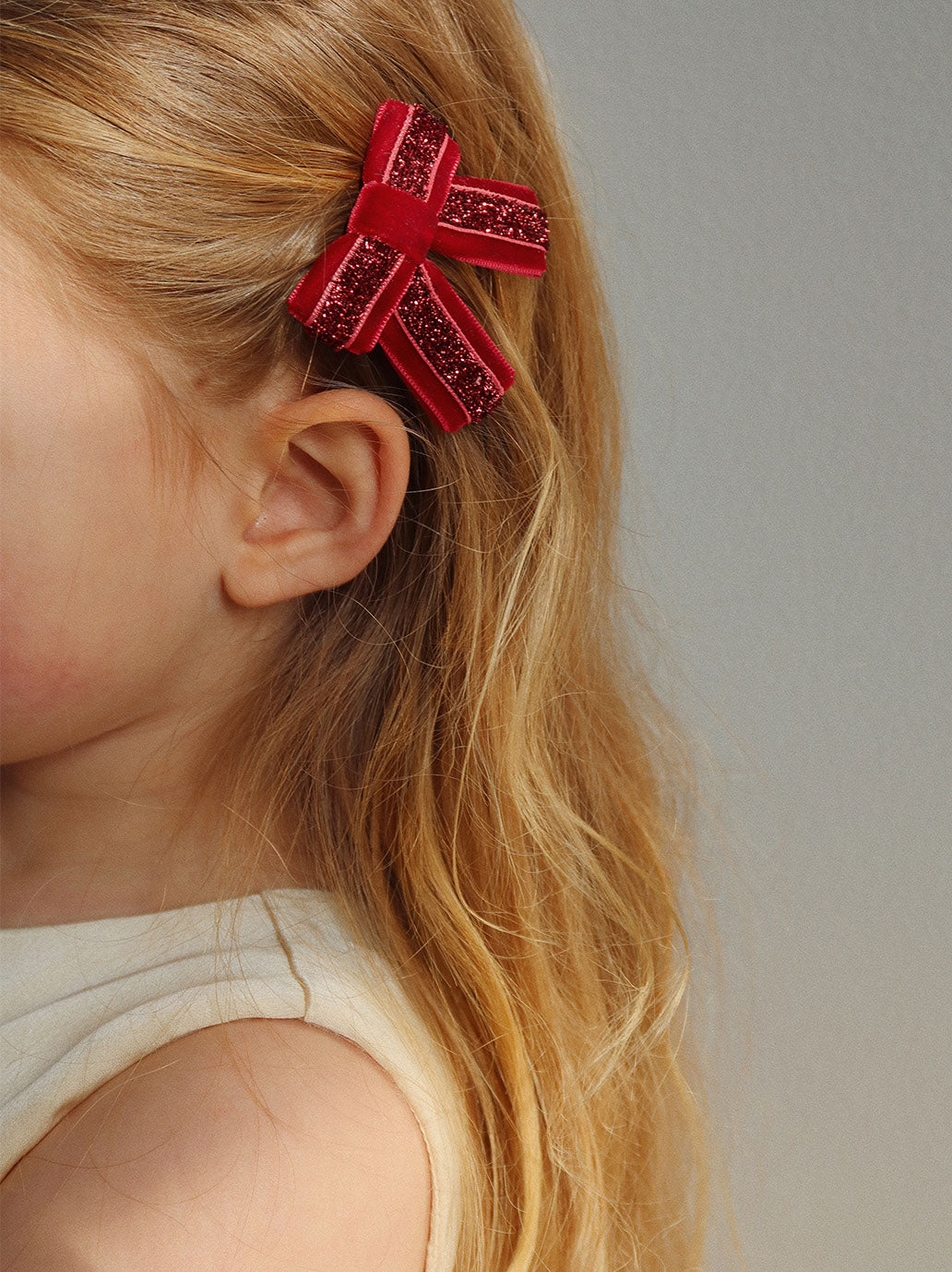 4-pack Velvet bow hair clips