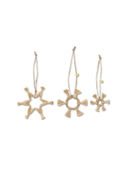 Jute Stars ornaments set