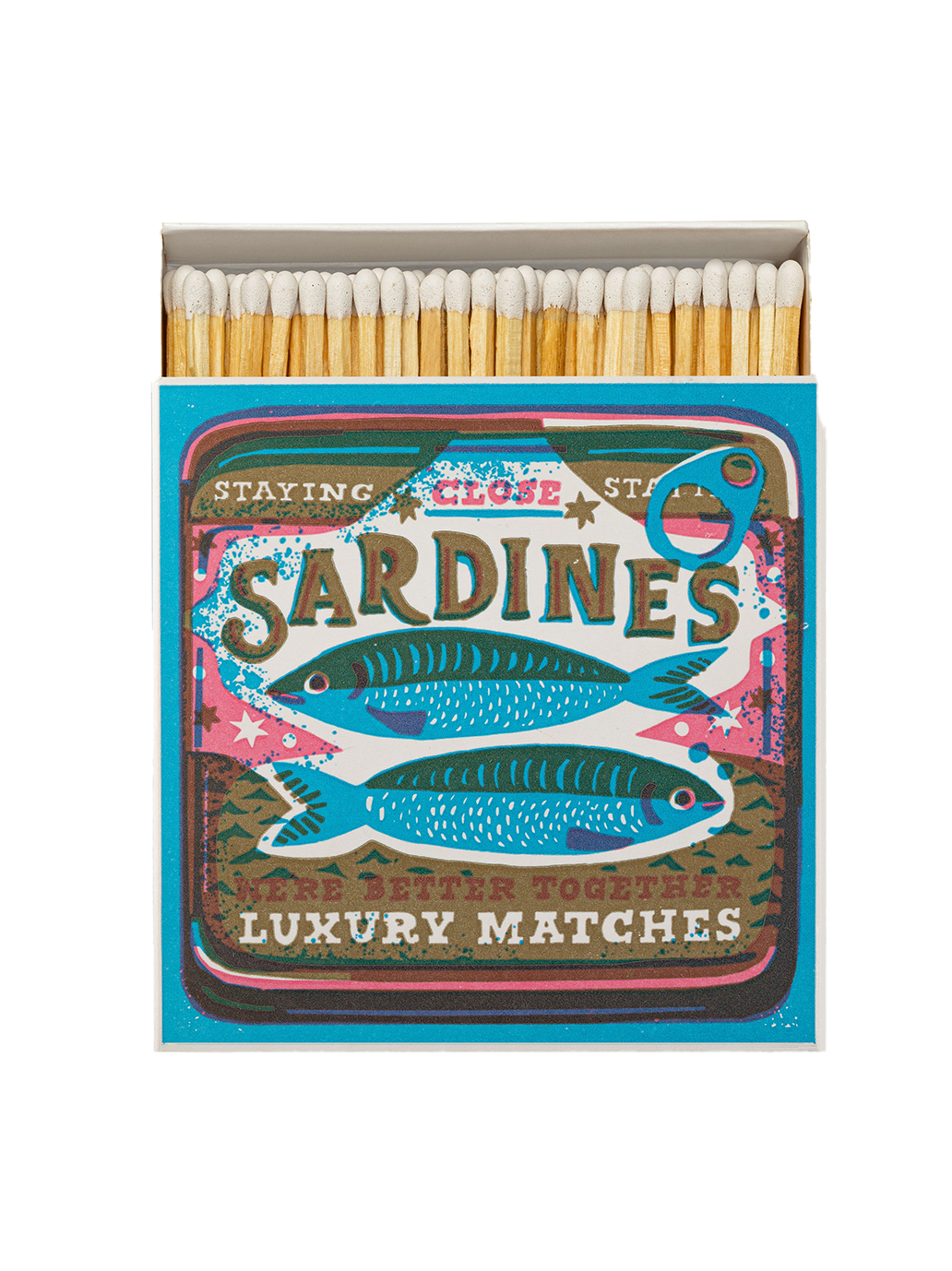 Luxury matches in a decorative square box