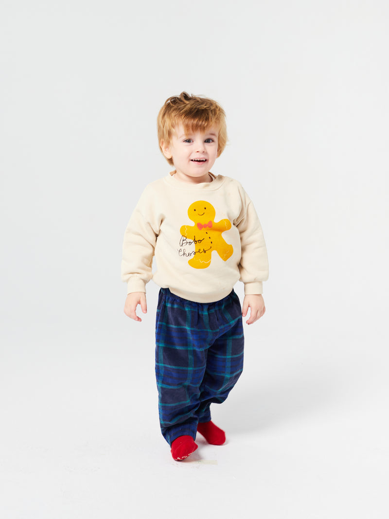 Pantaloni larghi in velluto Baby Check BC