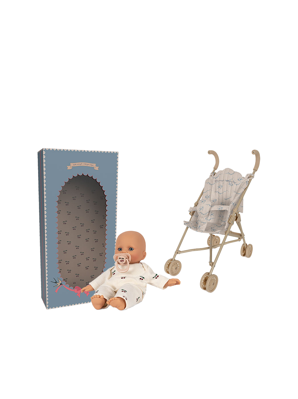 Konges x BÉBÉ Bibi Doll Stroller Set