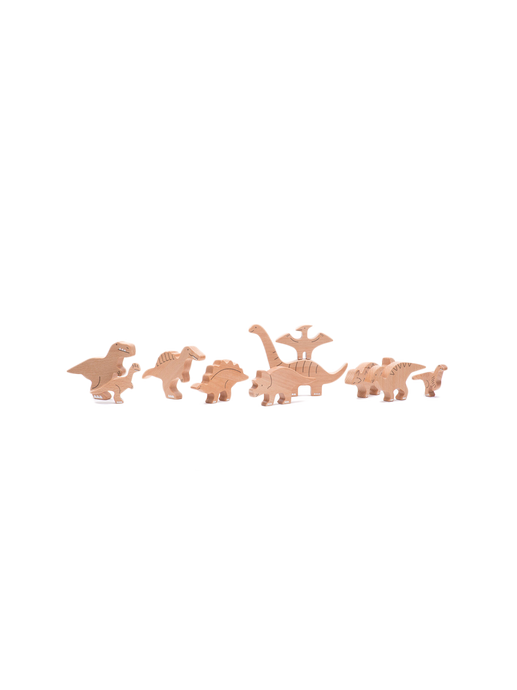 conjunto de 10 figuras de bajosaurios de madera