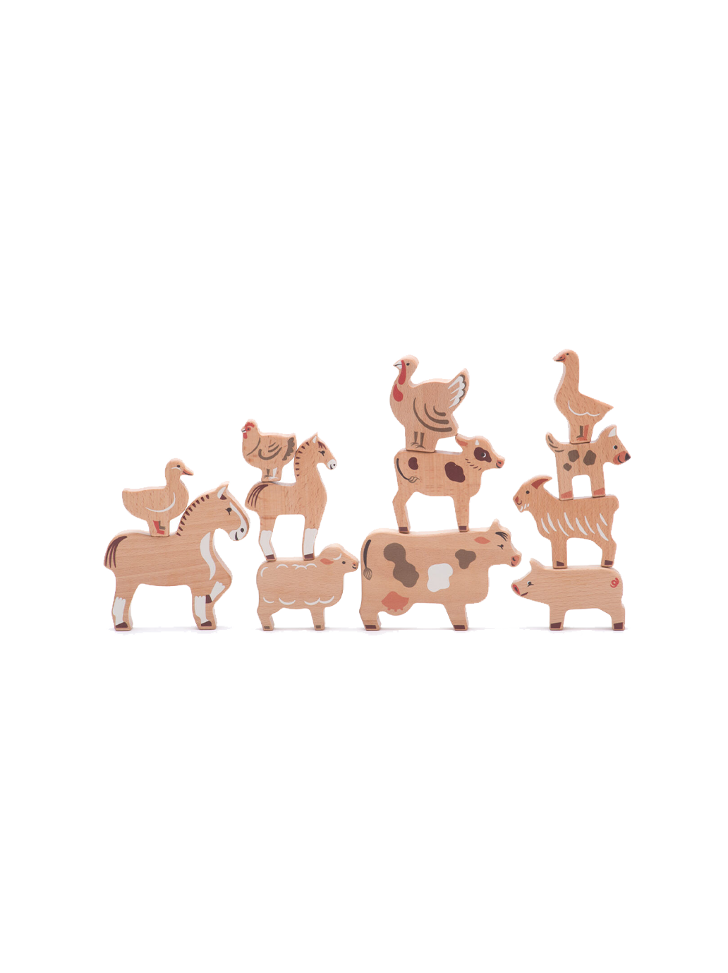 set of 14 wooden figures The Farm