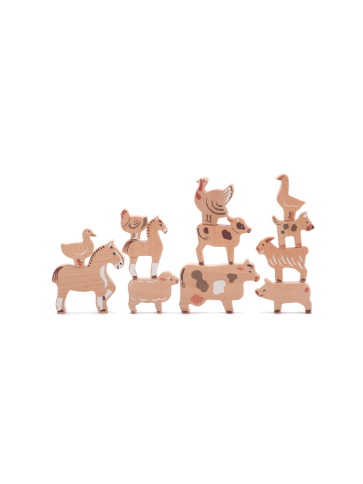 set of 14 wooden figures The Farm