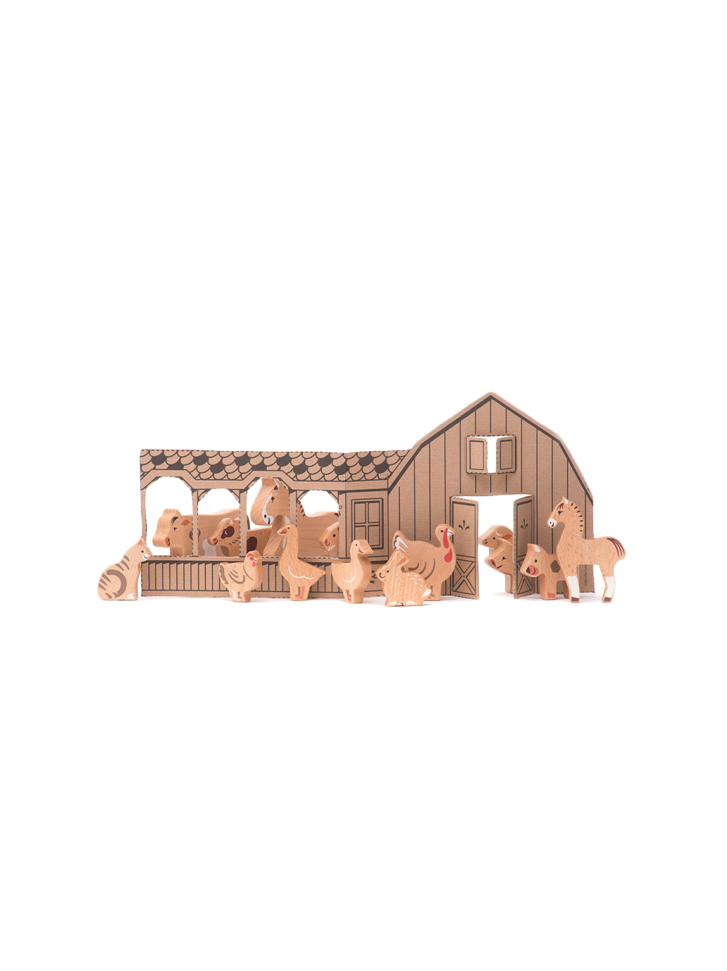 set of 14 wooden figures The Farm