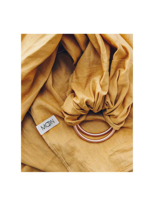 linen ring sling yellow
