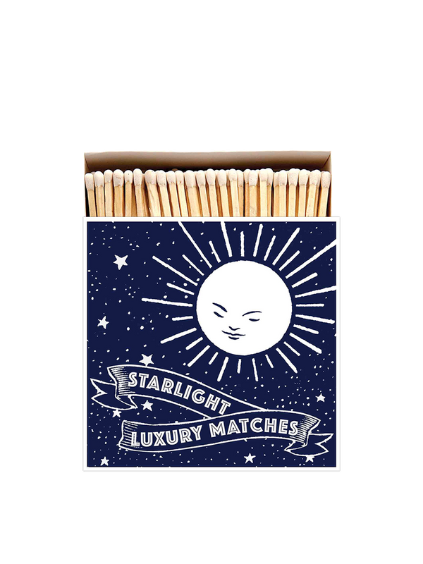 luxury matches in a decorative square box starlight