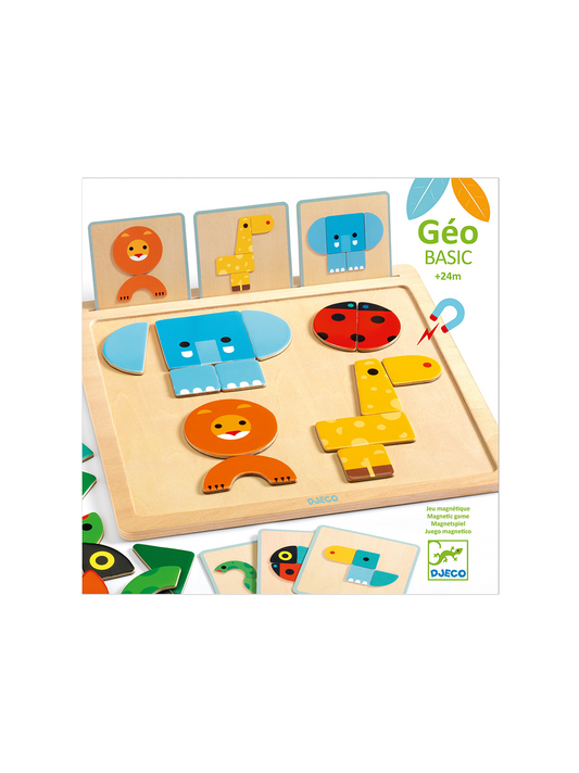 wooden magnetic puzzle for children GEO BASIC