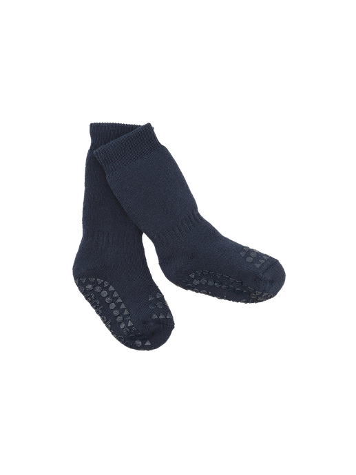 warm, cotton, non-slip socks navy blue