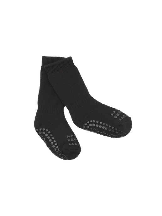 warm, cotton, non-slip socks black