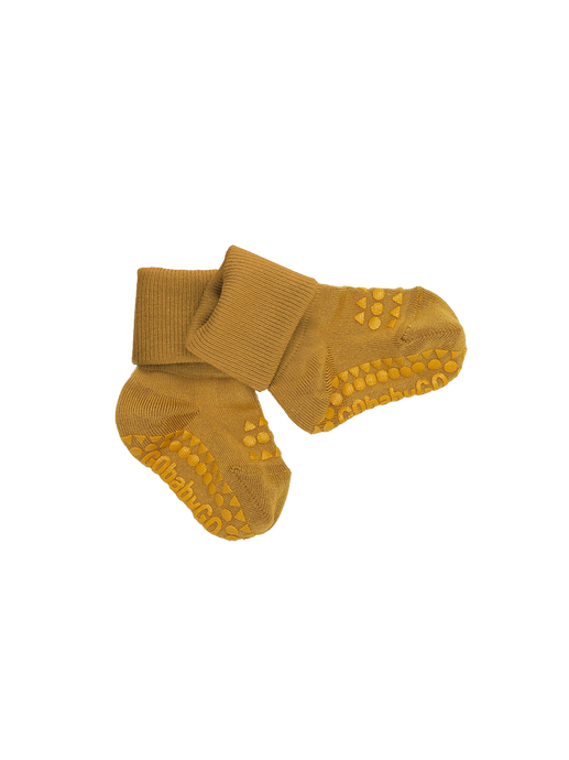 calcetines antideslizantes de bambú mustard