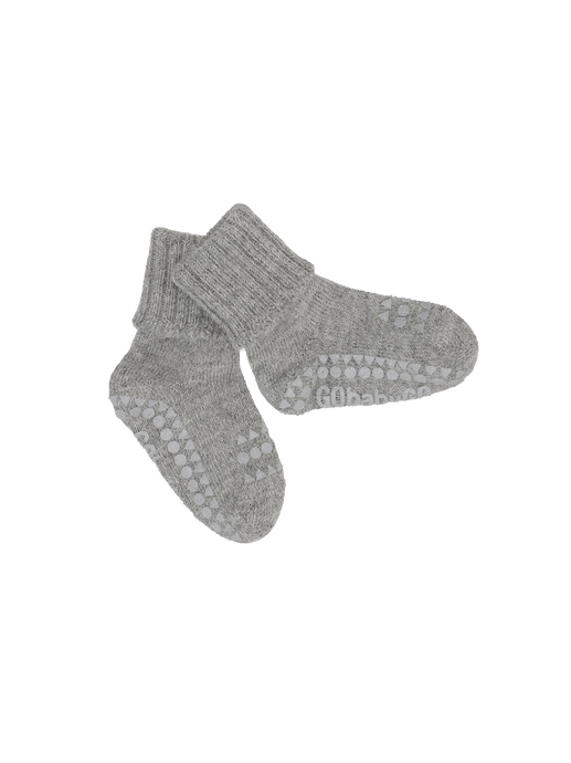 non-slip alpaca socks grey