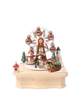 wooden music box with moving parts świąteczny jarmark