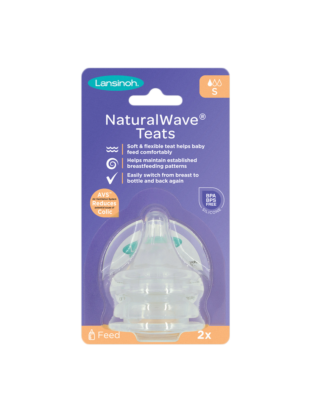 tetinas para el biberón de vidrio Lansinoh Natural Wave® 2uds