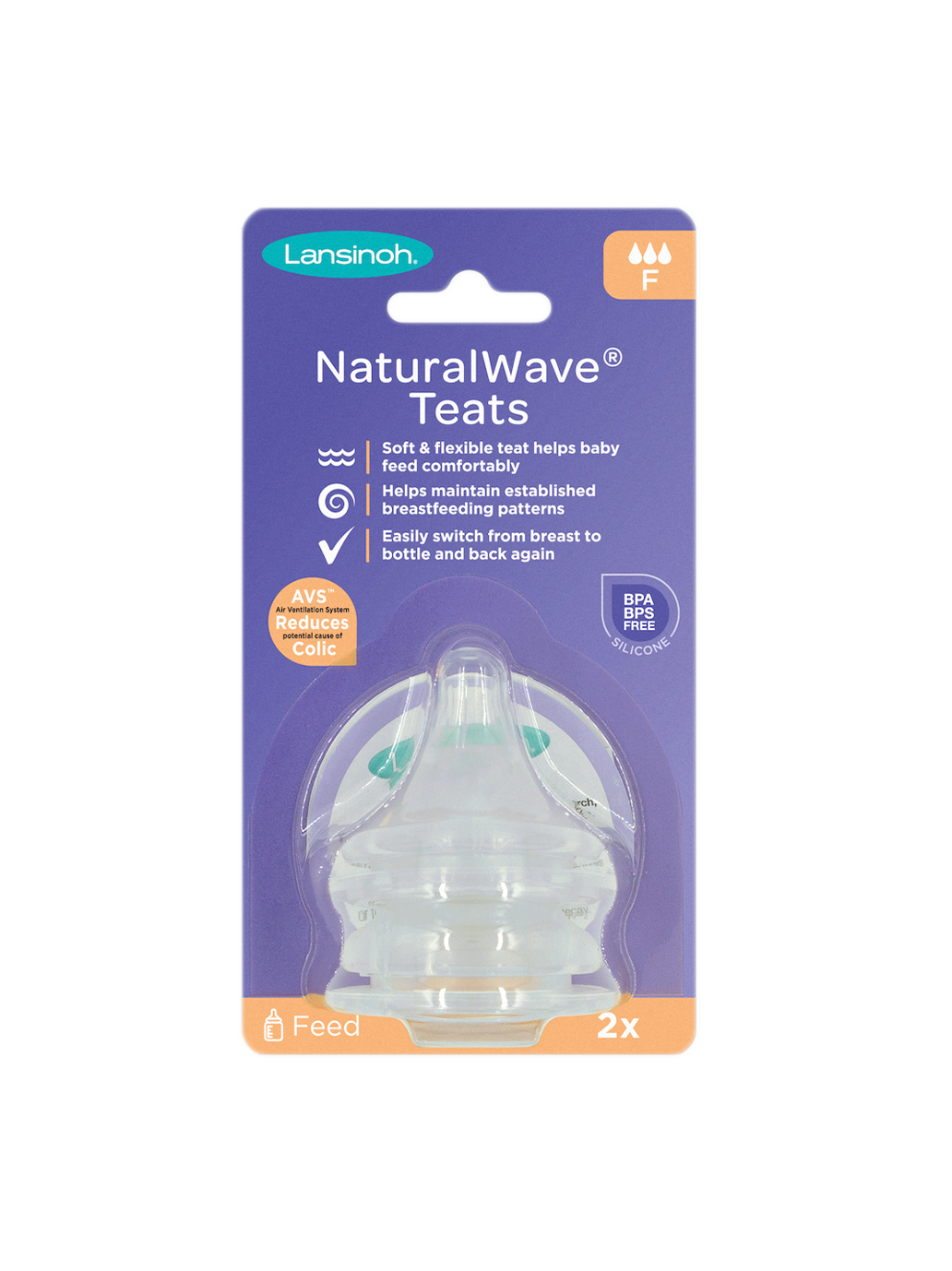 tetinas para el biberón de vidrio Lansinoh Natural Wave® 2uds