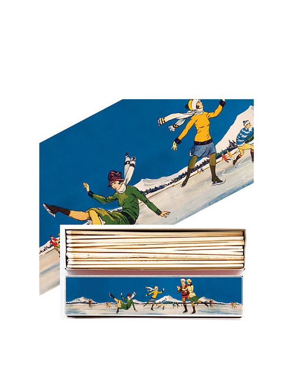 long matches in a decorative box skating