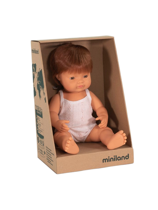 baby boy doll 38 cm europejczyk rude włosy