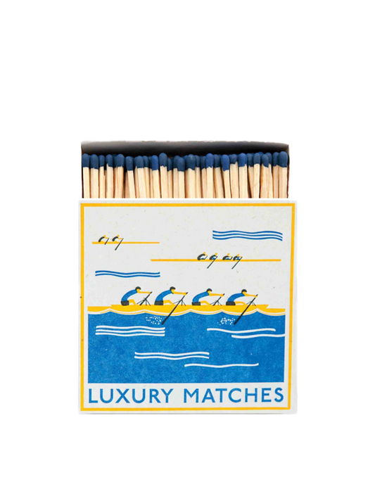 luxury matches in a decorative square box